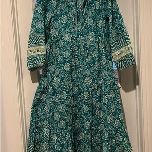Tuckernuck Teal and White Floral Fabric